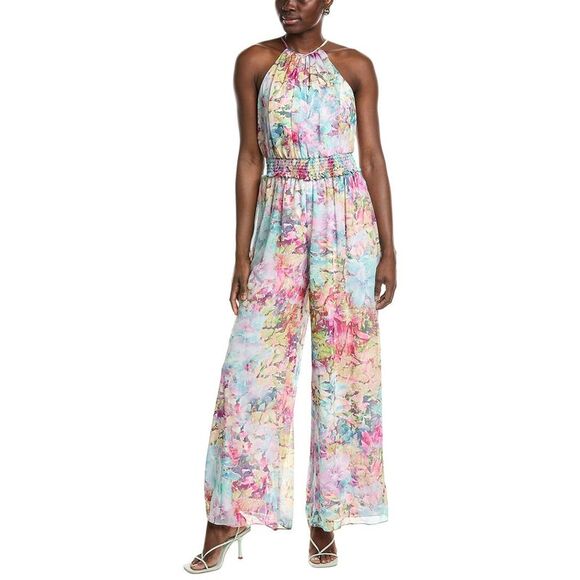 Laundry By Shelli Segal Women's Blush Camo Jersey Maxi Dress | Mock Neck, Bodycon Sheath